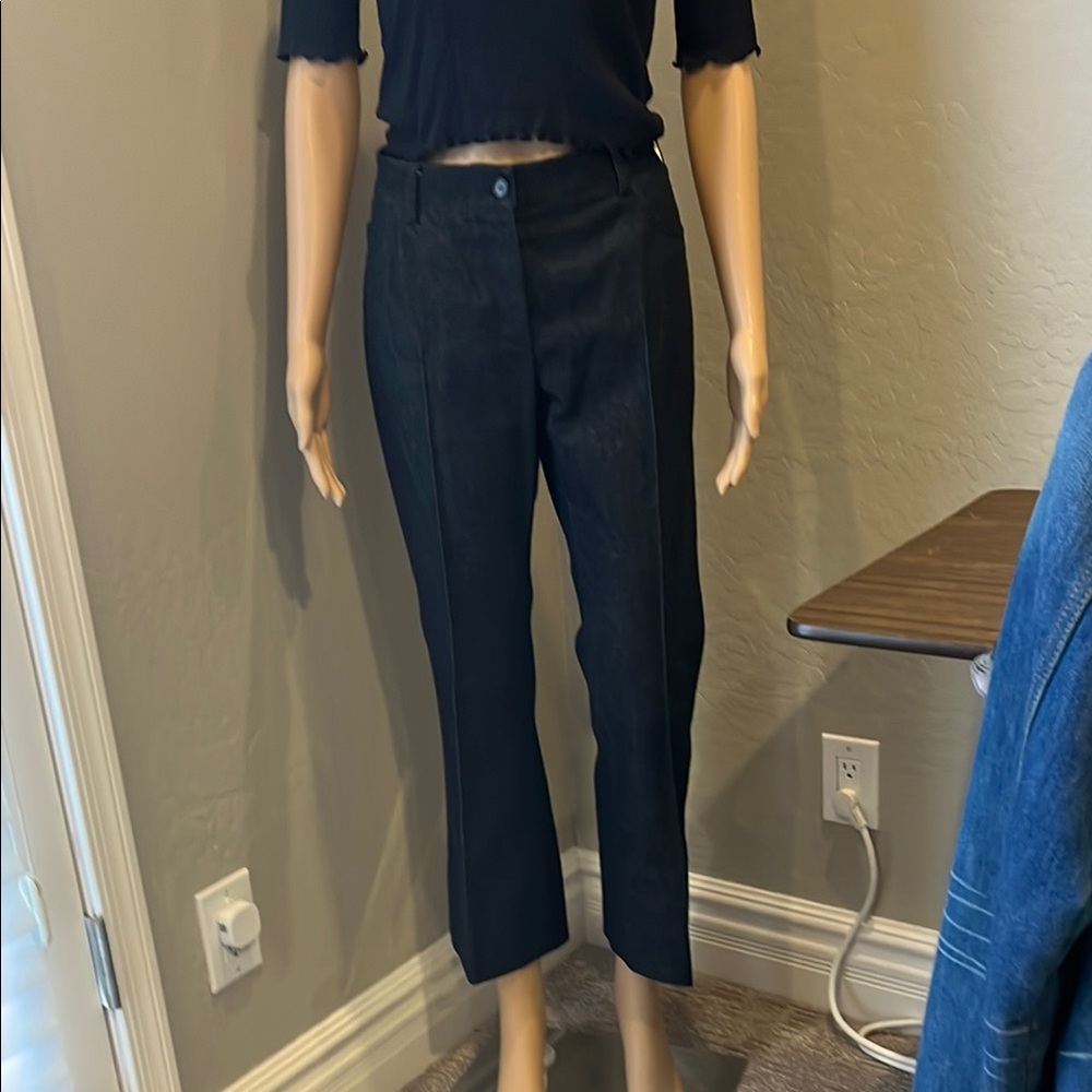 Akris Punto Black Cropped Denim Pants 6